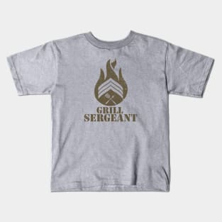 GRILL SERGEANT (BROWN) Kids T-Shirt